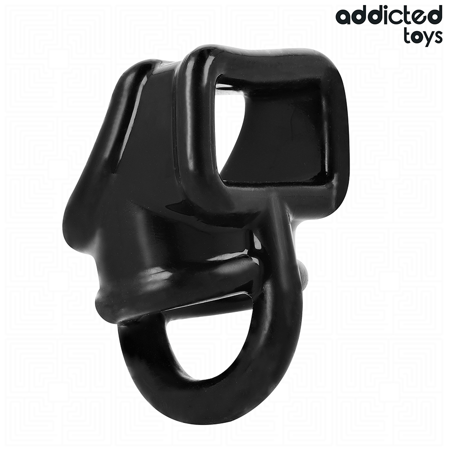 Cockring structuré design cage ajouré silicone — texture visible
