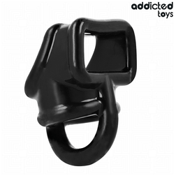 Cockring structuré design cage ajouré silicone — texture visible