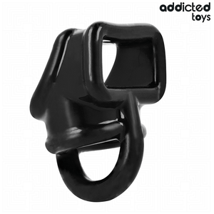 Cockring structuré design cage ajouré silicone — texture visible