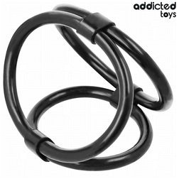 Cockring triple silicone extensible — texture visible