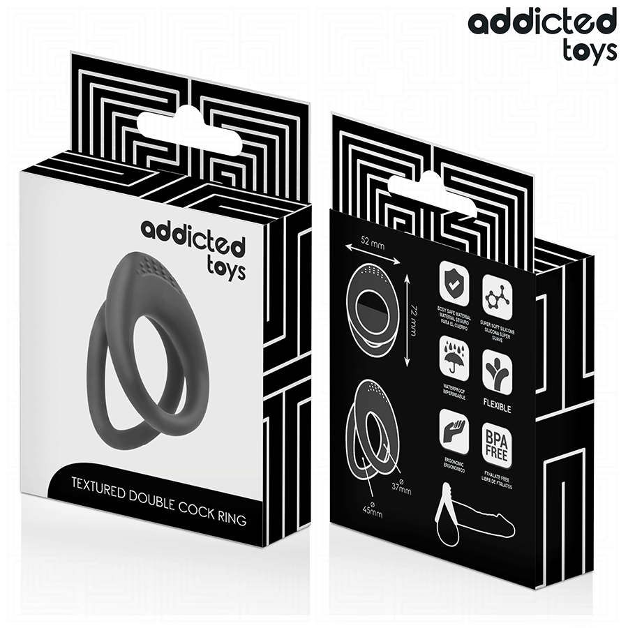 ADDICTED TOYS ANNEAU PENIS A DOUBLE TEXTURE