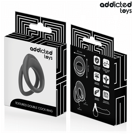 ADDICTED TOYS ANNEAU PENIS A DOUBLE TEXTURE