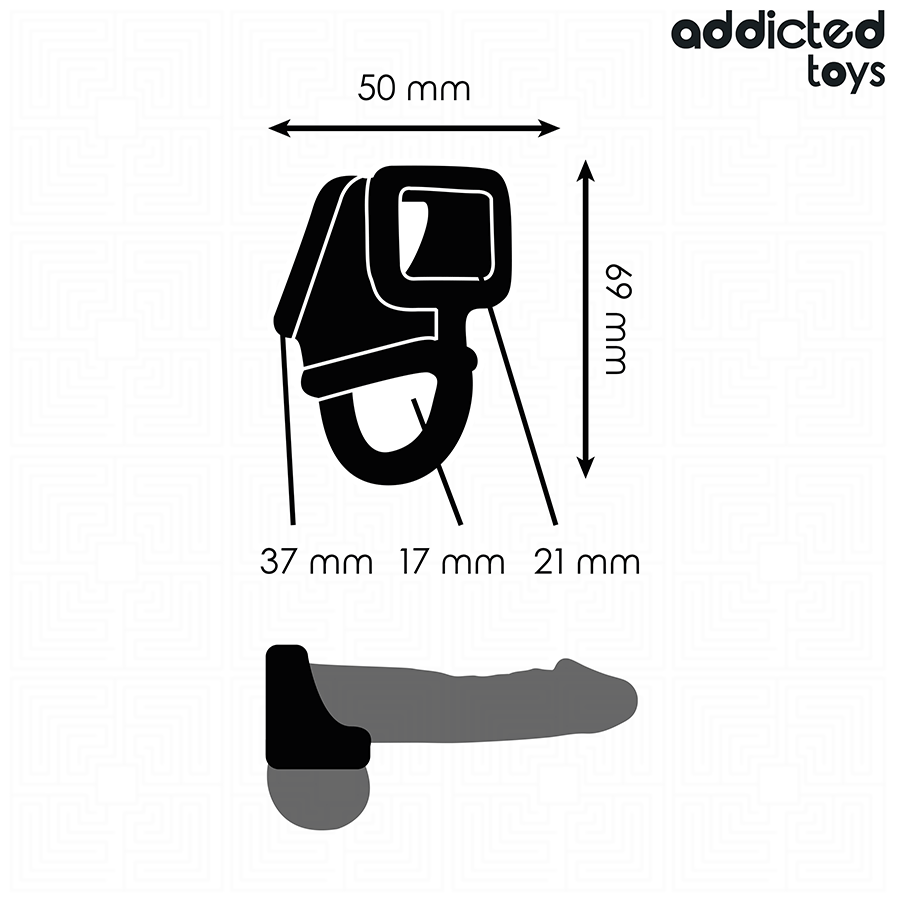 Cockring structuré design cage ajouré silicone — vue détaillée