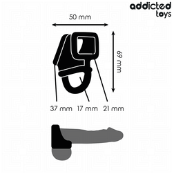 Cockring structuré design cage ajouré silicone — vue détaillée