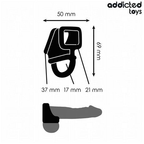 Cockring structuré design cage ajouré silicone — vue détaillée