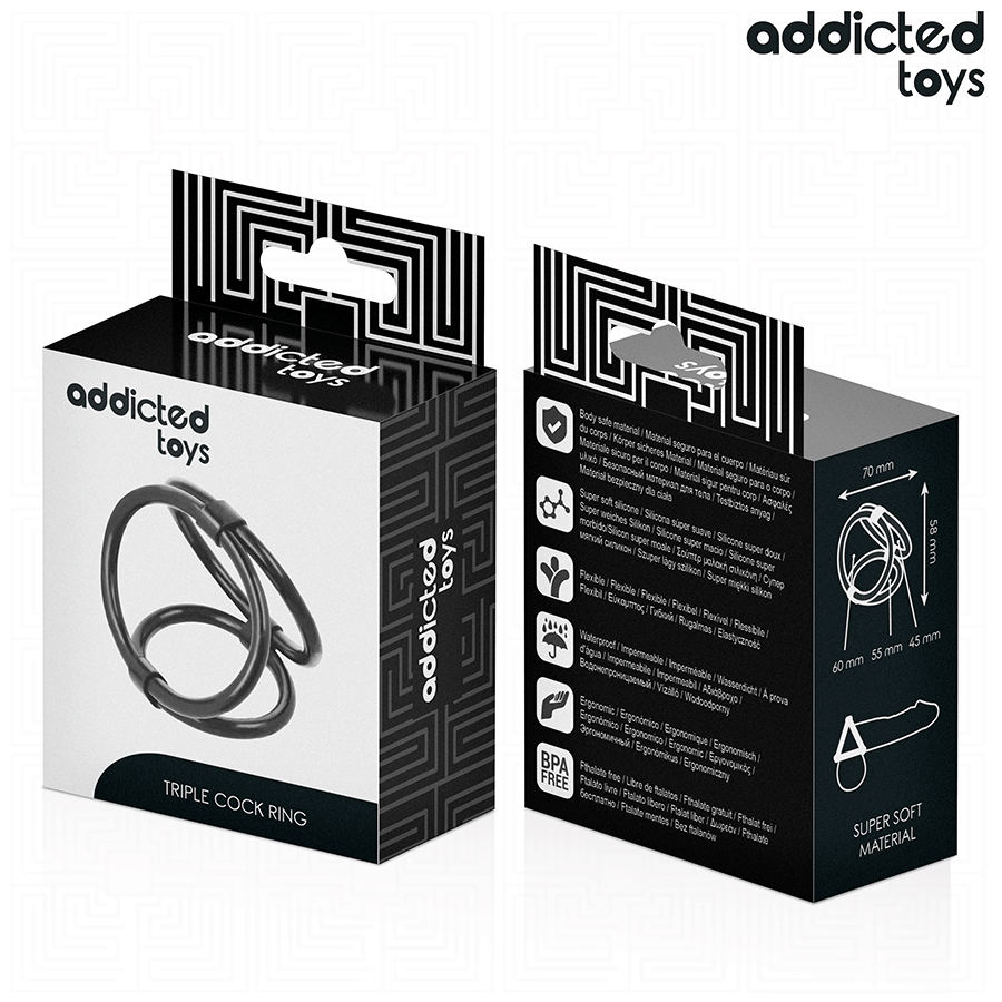 Cockring triple silicone extensible — emballage