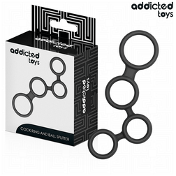 Cockring Addicted Toys séparateur testicules silicone vu de face