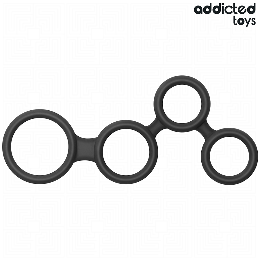 Cockring + séparateur testicules silicone — texture visible