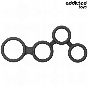 Cockring + séparateur testicules silicone — texture visible