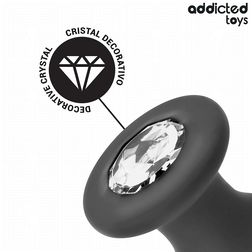 Plug bijou cristal taille M 10,4 cm — gros plan