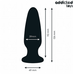Plug anal bijou en silicone taille L 12,6 cm — vue détaillée