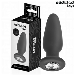 Plug anal bijou en silicone taille L 12,6 cm · Addicted Toys · Plugs bijoux