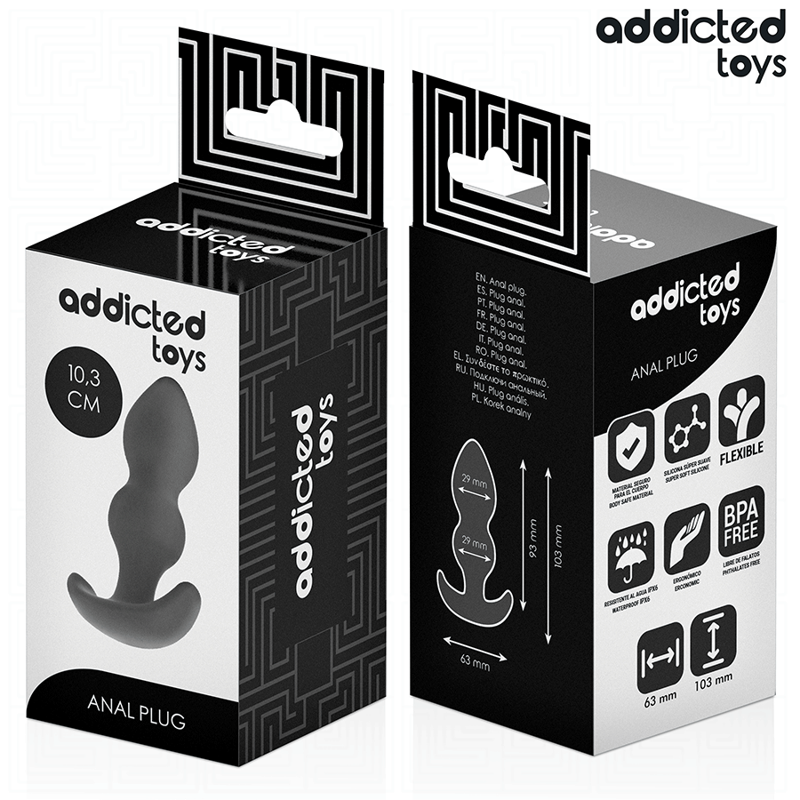 Plug anal double boule 10,3 cm — emballage