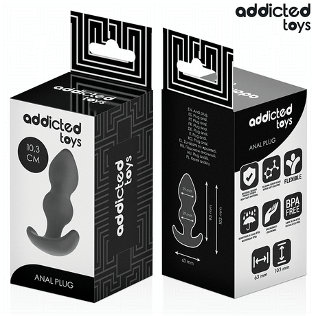 Plug anal double boule 10,3 cm — emballage
