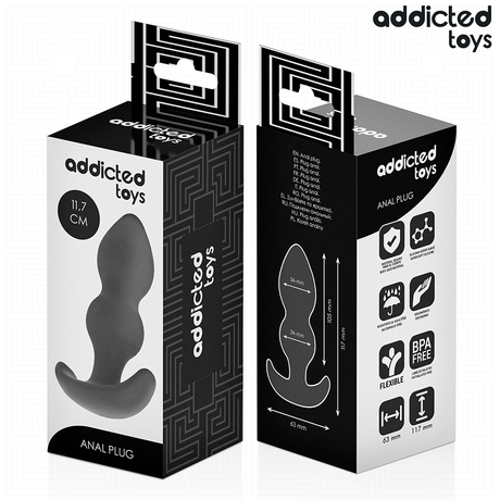 Plug anal double bulbe base flexible 11,7 cm — emballage