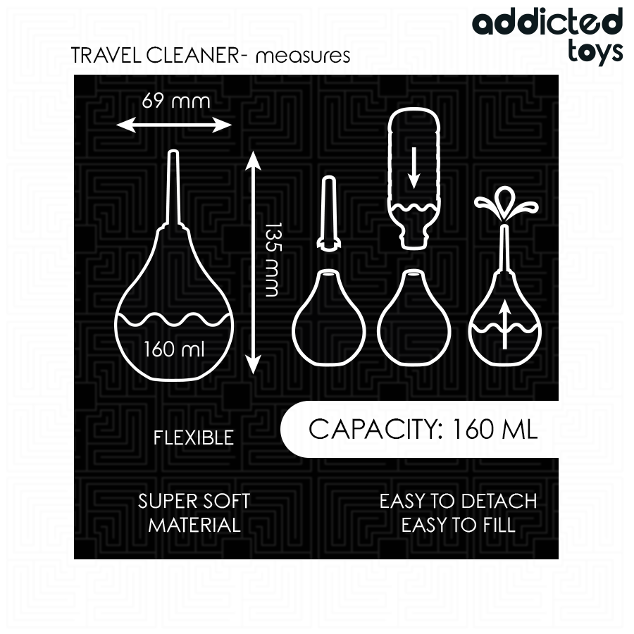 Poire anale voyage 160 ml format polyvalent — en situation