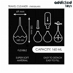 Poire anale voyage 160 ml format polyvalent — en situation