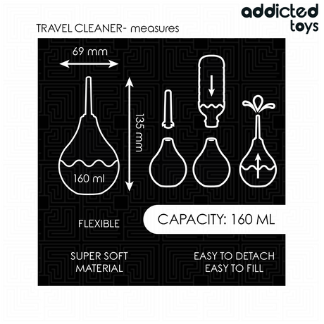 Poire anale voyage 160 ml format polyvalent — en situation