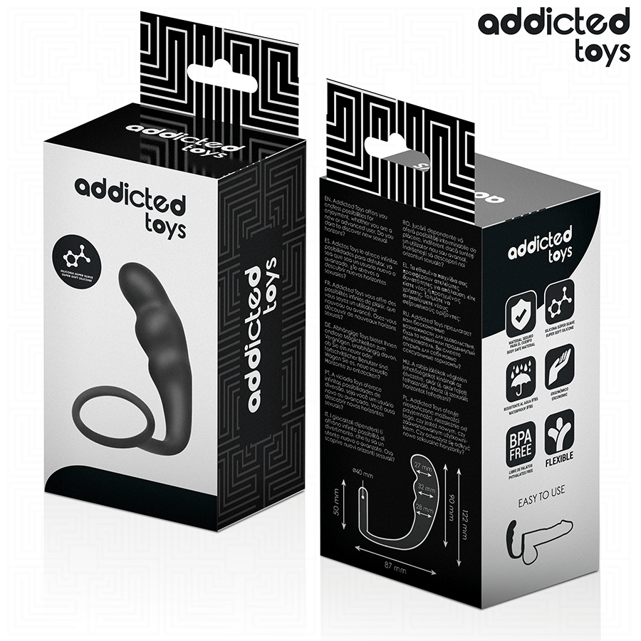 Plug trapu tête bulbeuse + cockring — emballage