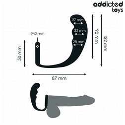 Plug trapu tête bulbeuse + cockring — vue détaillée