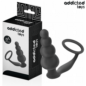 Plug chapelet 4 boules + cockring — Modèle 5 · Addicted Toys · Plugs