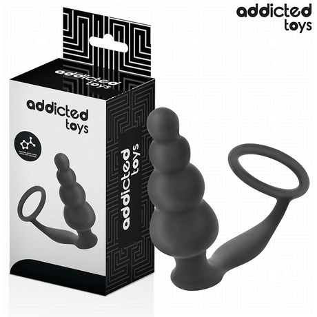Plug chapelet 4 boules + cockring — Modèle 5 · Addicted Toys · Plugs