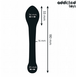 Stimulateur anal courbé en silicone 18 cm — vue détaillée