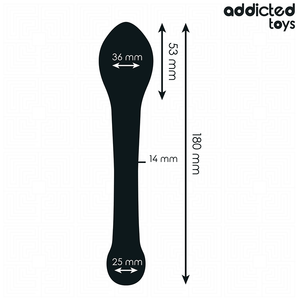 Stimulateur prostatique courbé silicone 18 cm — vue détaillée
