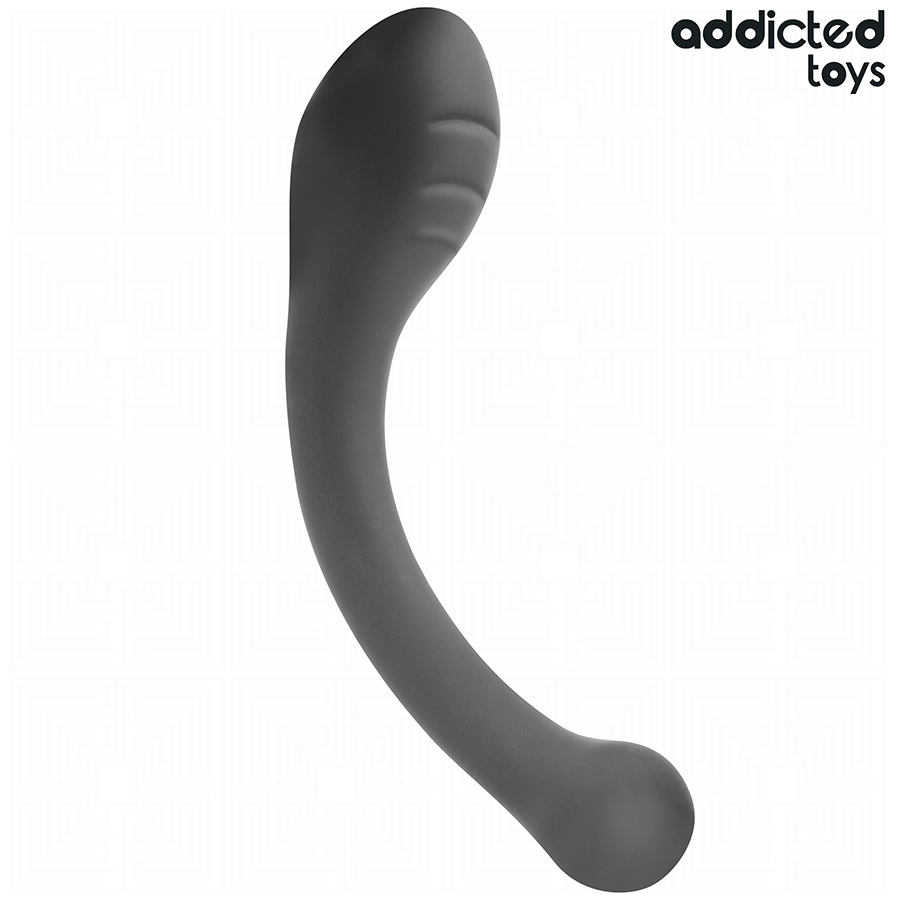 Stimulateur prostatique courbé silicone 18 cm — en situation