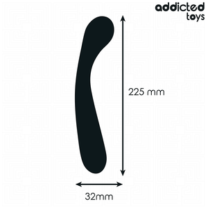 Masseur prostatique courbé silicone souple 22,5 cm — vue détaillée