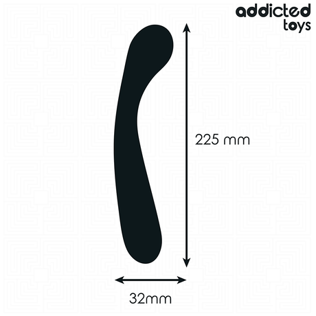 Masseur prostatique courbé silicone souple 22,5 cm — vue détaillée