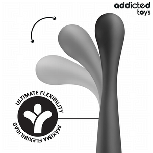 Masseur prostatique courbé silicone souple 22,5 cm — gros plan