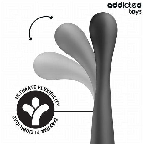 Masseur prostatique courbé silicone souple 22,5 cm — gros plan