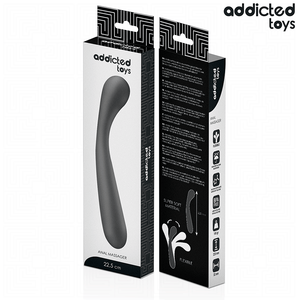 Masseur prostatique courbé silicone souple 22,5 cm — emballage