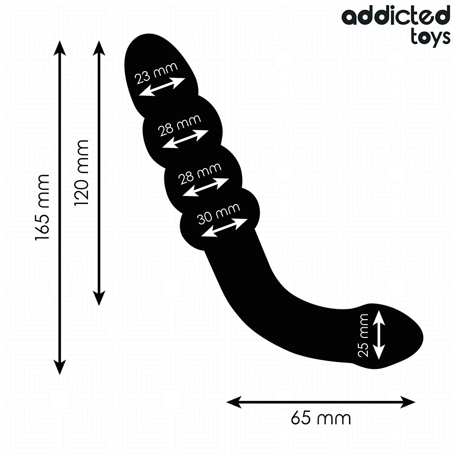 Double stimulateur prostate + chapelet 4 perles — vue détaillée