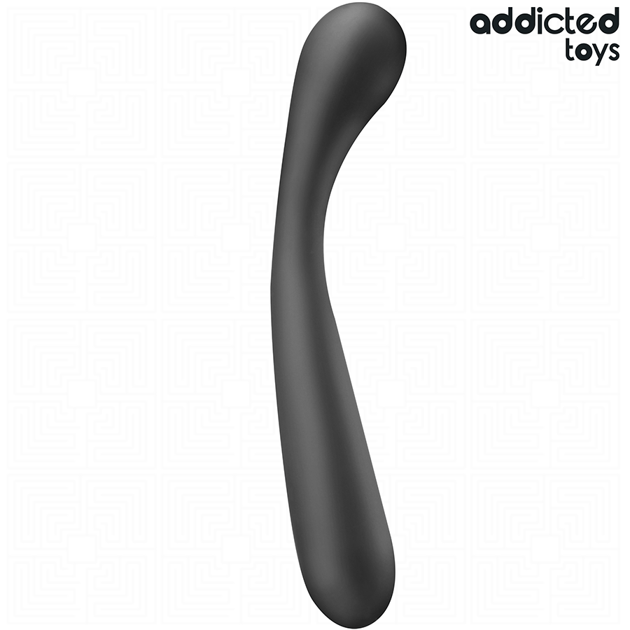 Masseur prostatique courbé silicone souple 22,5 cm — en situation