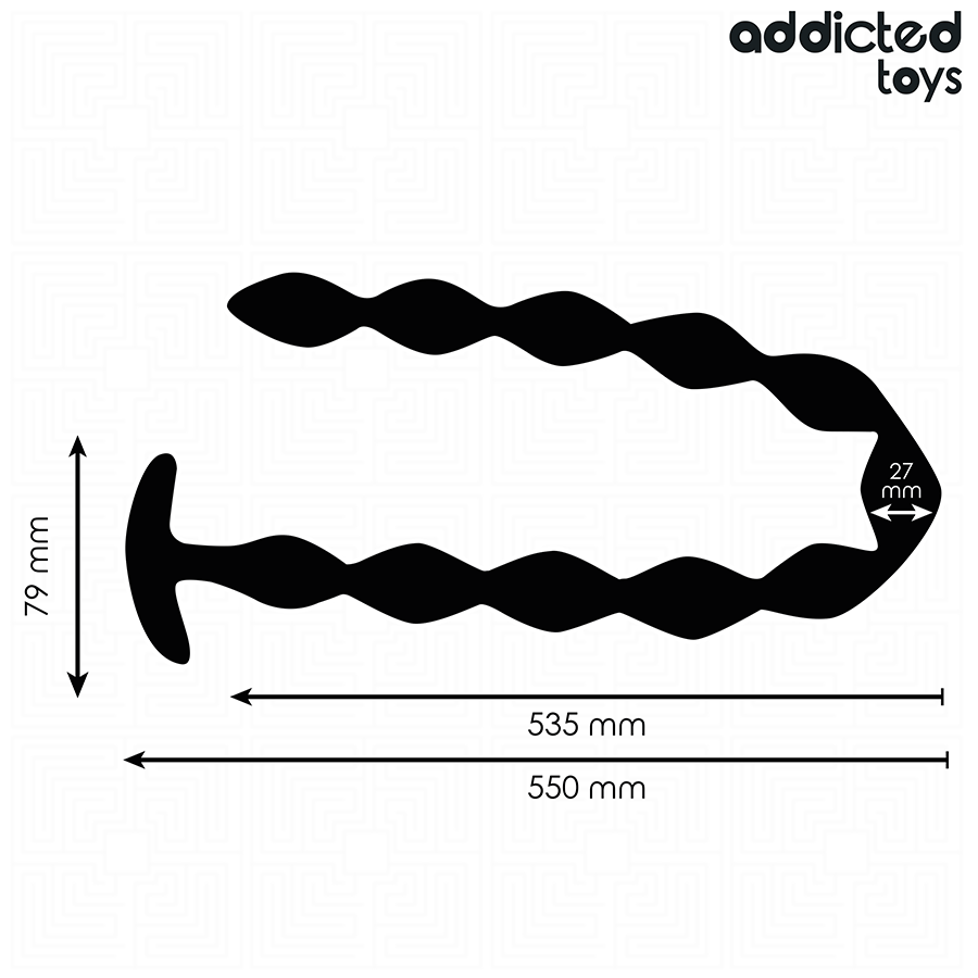 Serpent anal extra long 55 cm — vue détaillée