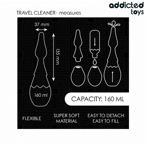 Poire à lavement format voyage en silicone souple 160 ml — en situation