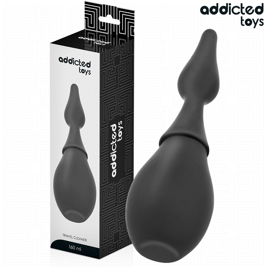 Poire à lavement format voyage en silicone souple 160 ml — Travel Cleaner · Addicted Toys · Hygiène anale