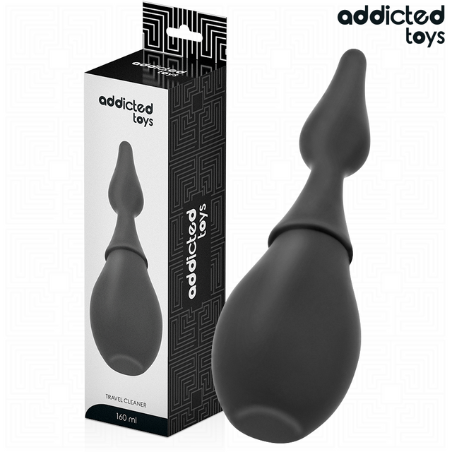 Poire à lavement format voyage en silicone souple 160 ml — Travel Cleaner · Addicted Toys · Hygiène anale