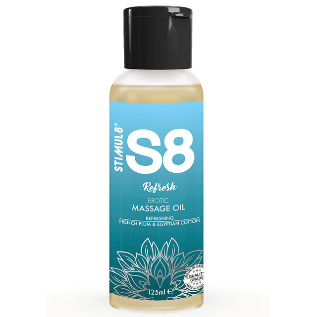 Huile de massage coton frais 125 ml · Stimul8 · Huiles aromatisées