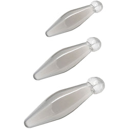Plug anal Toyjoy Kit dilatation anale 3 pièces forme doigt — Finger Rimmer transparent vu de face