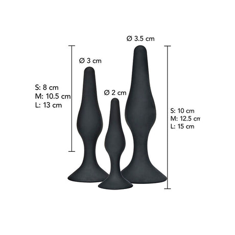 Kit 3 plugs anaux silicone progressifs — emballage