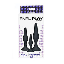Kit 3 plugs anaux silicone progressifs - vue de profil