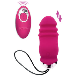 Œuf masturbateur de la marque Toyjoy modèle Sunny Side Up & Down en Silicone rose 8.9 cm pour le plaisir intime.