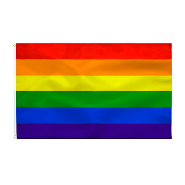 FIERTE DRAPEAU ARC EN CIEL 90 X 150 CM