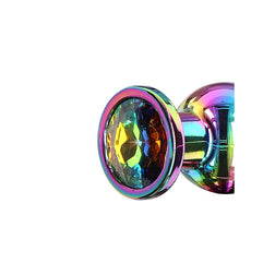 Plug bijou aluminium rainbow — gros plan
