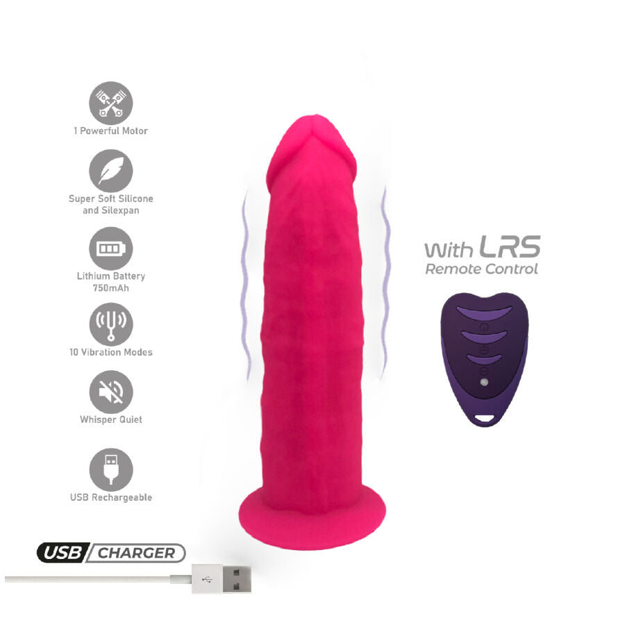 SILEXD MODELE DE PENIS REALISTE 2 ROSE TELECOMMANDE LRS 17 CM