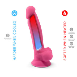 Gode réaliste phosphorescent double densité 17,6 cm — en situation