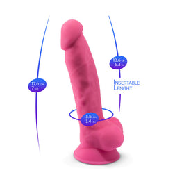 Gode réaliste phosphorescent double densité 17,6 cm — texture visible